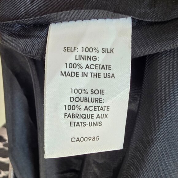 Nanette Lepore Ever More 100% Silk Leopard Print Black Lined Dress Sz 6 - Picture 8 of 12